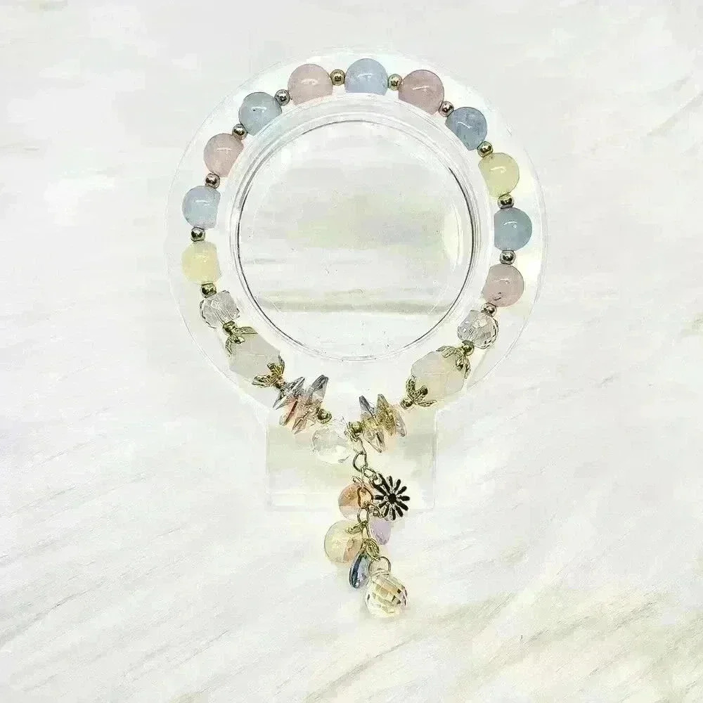 Flower Charm Crystal Bracelet